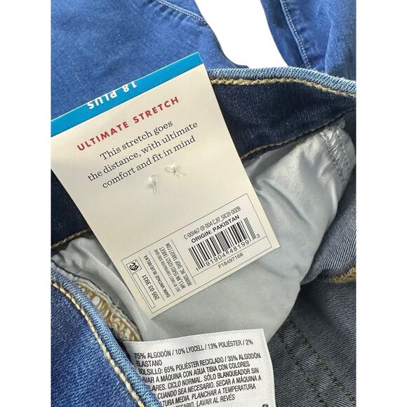 Cat & Jack Youth Girl's Mid-Rise Pull-On Jeggings Size 18 Plus Dark Vintage Blue - Picture 5 of 8